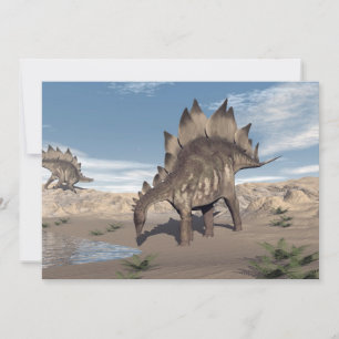 Stegosaurus in der Nähe von Wasser - 3D rendern