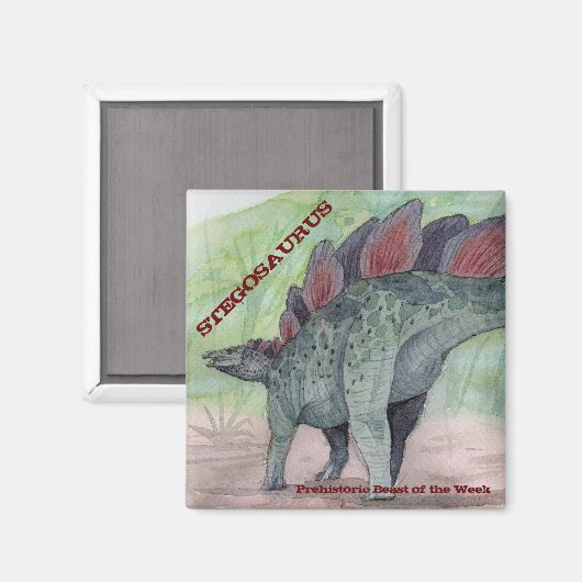 Stegosaurus Magnet (Vorderseite/Rückseite)