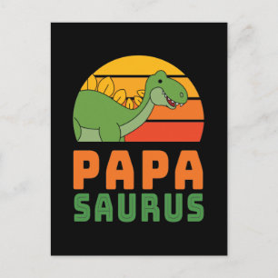 Stegosaurus Papasaurus Dinosaur Vatertag Postkarte