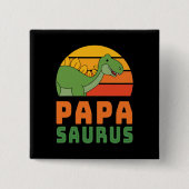 Stegosaurus Papasaurus Dinosaurier Vatertag Button (Vorderseite)