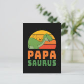 Stegosaurus Papasaurus Dinosaurier Vatertag Postkarte (Stehend Vorderseite)
