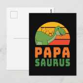 Stegosaurus Papasaurus Dinosaurier Vatertag Postkarte (Vorne/Hinten)