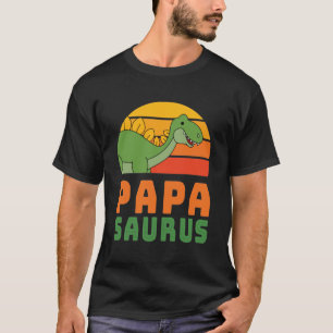 Stegosaurus Papasaurus Dinosaurier Vatertag T-Shirt