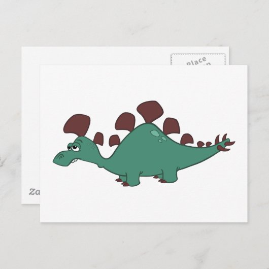 Stegosaurus Postkarte (Vorne/Hinten)