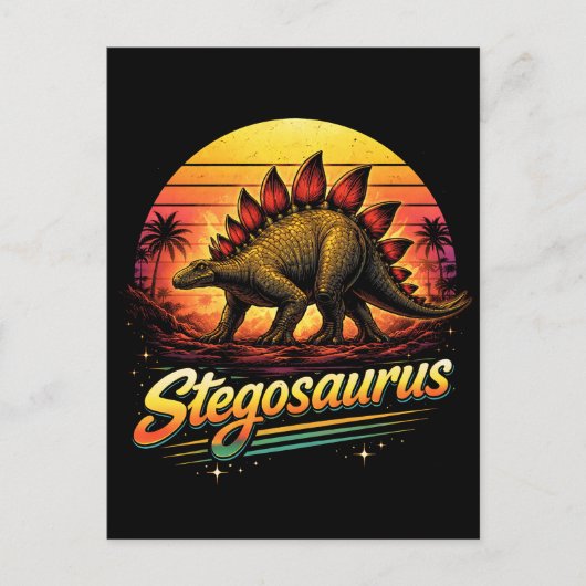 Stegosaurus Postkarte (Vorderseite)