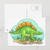 Stegosaurus Postkarte (Vorne/Hinten)