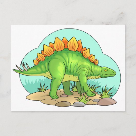 Stegosaurus Postkarte (Vorderseite)