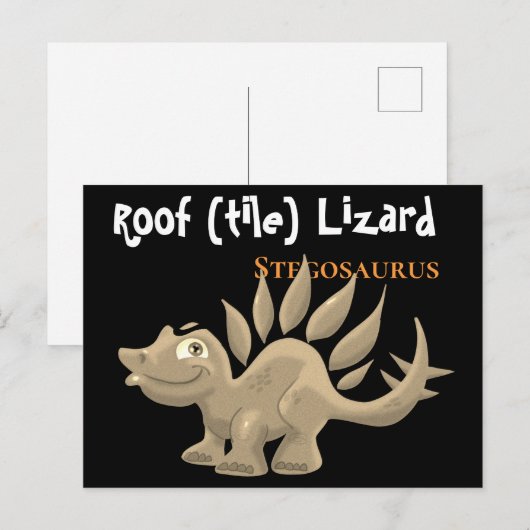 Stegosaurus Postkarte (Vorne/Hinten)