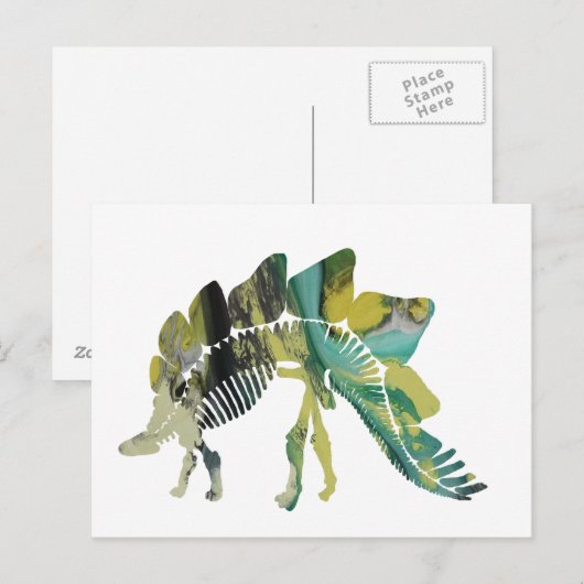 Stegosaurus Postkarte (Vorne/Hinten)