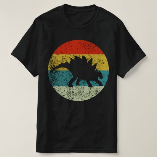 Stegosaurus-Retro-Vintag T-Shirt (Design vorne)