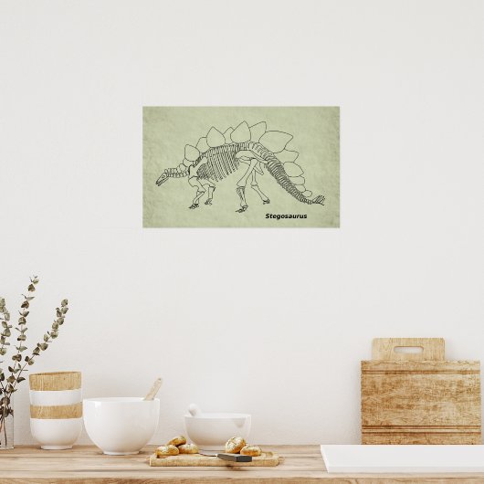 Stegosaurus Skeleton Poster (Küche)
