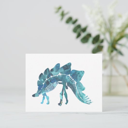 Stegosaurus Skeleton Postkarte (Stehend Vorderseite)