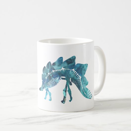 Stegosaurus-Skelett Kaffeetasse (VorderseiteRechts)