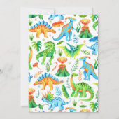 Stegosaurus Stomp Chomp und Roar Dinosaur Geburtst Einladung (Rückseite)