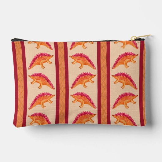 Stegosaurus Stripe Zipper Pouch Zubehörtasche (Rückseite)