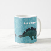 Stegosaurus Toy Dinosaurier Blau und Grün Kaffeetasse (VorderseiteRechts)