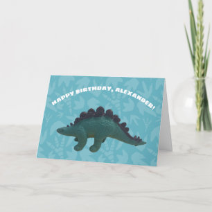 Stegosaurus Toy Dinosaurier Custom Birthday Karte