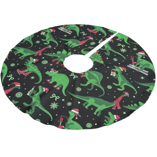 Stegosaurus triceratops polyester weihnachtsbaumdecke (Schrägansicht)