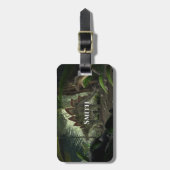 Stegosaurus und Deinonychus Dinosaurier Gepäckanhänger (Vorderseite vertikal)