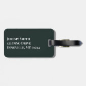 Stegosaurus und Deinonychus Dinosaurier Gepäckanhänger (Rückseite horizontal)