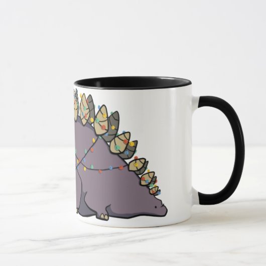 Stegosaurus-Weihnachtslicht-Tasse Tasse (Rechts)
