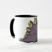 Stegosaurus-Weihnachtslicht-Tasse Tasse (Vorderseite Links)