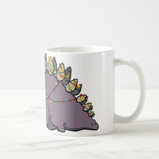 Stegosaurus-Weihnachtslicht-Tasse Tasse (Rechts)
