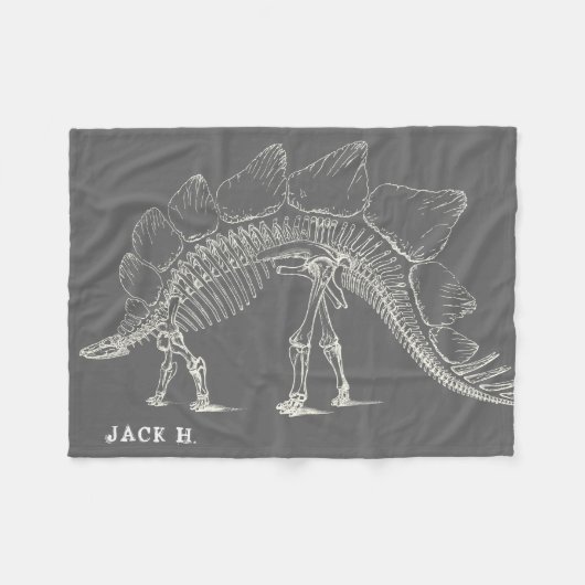 Stegosaurus zu den maximalen Dinosaurier-Knochen Fleecedecke (Vorderseite (Horizontal))