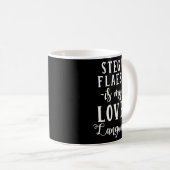 Stegt Flaesk ist mein Liebe Language Feinschmecker Kaffeetasse (VorderseiteRechts)