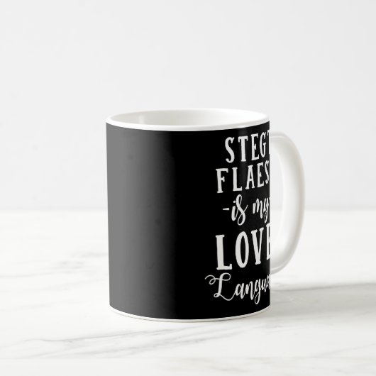 Stegt Flaesk ist mein Liebe Language Feinschmecker Kaffeetasse (VorderseiteRechts)