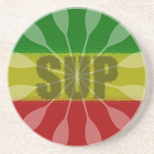 Steh auf Paddel, Paddelwirbel Getränkeuntersetzer (Vorne)