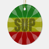 Steh auf Paddel, Paddelwirbel Keramik Ornament (Links)