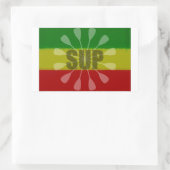 Steh auf Paddel, Paddelwirbel Rechteckiger Aufkleber (Tasche)