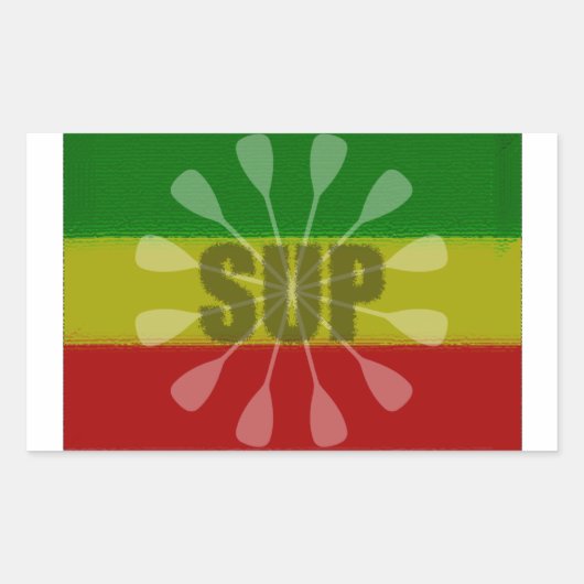 Steh auf Paddel, Paddelwirbel Rechteckiger Aufkleber (Vorderseite)