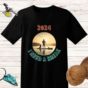 Steh auf Paddelbrett mit Hund surfen T-Shirt