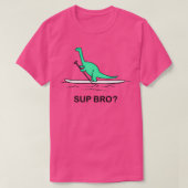 Steh auf Paddeln Sup Brontosaurier auf SUP-Tafel T-Shirt (Design vorne)