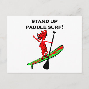 Steh auf Paddelsurf! Postkarte