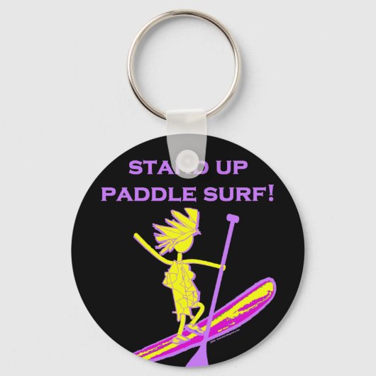 Steh auf Paddelsurf! Schlüsselanhänger (Vorderseite)