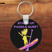 Steh auf Paddelsurf! Schlüsselanhänger (Vorderseite)
