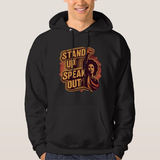 Steh auf, sprich aus hoodie (Vorderseite)