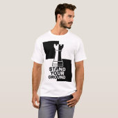 Steh deinen Boden Schach Turm T-Shirt (Vorne ganz)