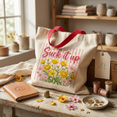 Steh Drüber Floral Cute Pink Einkaufstasche