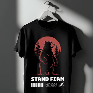 Steh Fest Bär – Stärke & Wildnis-Grafik T-Shirt
