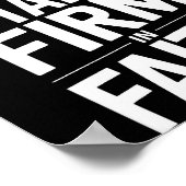 Steh fest im Glauben Christliche Botschaft Kraftvo Poster (Ecke)
