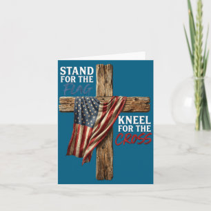 Steh für die Flagge, knie für das amerikanische Kr Karte
