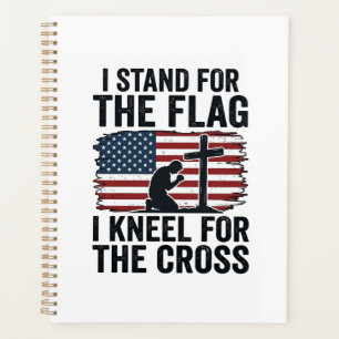 Steh für die Flagge Knie für das Kreuz-Shirt-Desig Planer