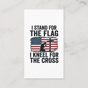 Steh für die Flagge Knie für das Kreuz-Shirt-Desig Visitenkarte