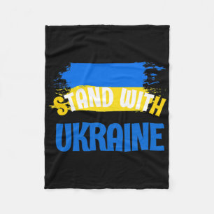 Steh für die Ukraine Anstecknadel - Ich unterstütz Fleecedecke