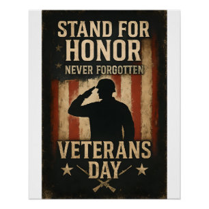 Steh für Ehre – Veterans Day Tribut Design Poster