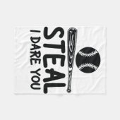 Steh ich wage dich - Funny Baseball SoftballLover Fleecedecke (Vorderseite (Horizontal))